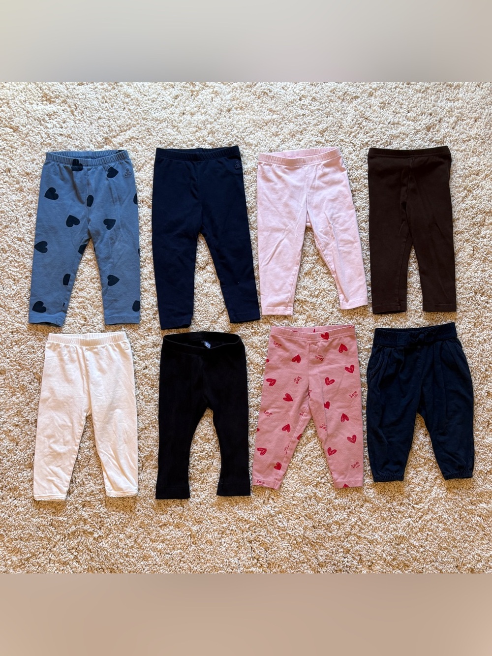 18M Baby Girl Leggings Pants Lot 8 Pairs Baby Gap Carter’s Old Navy